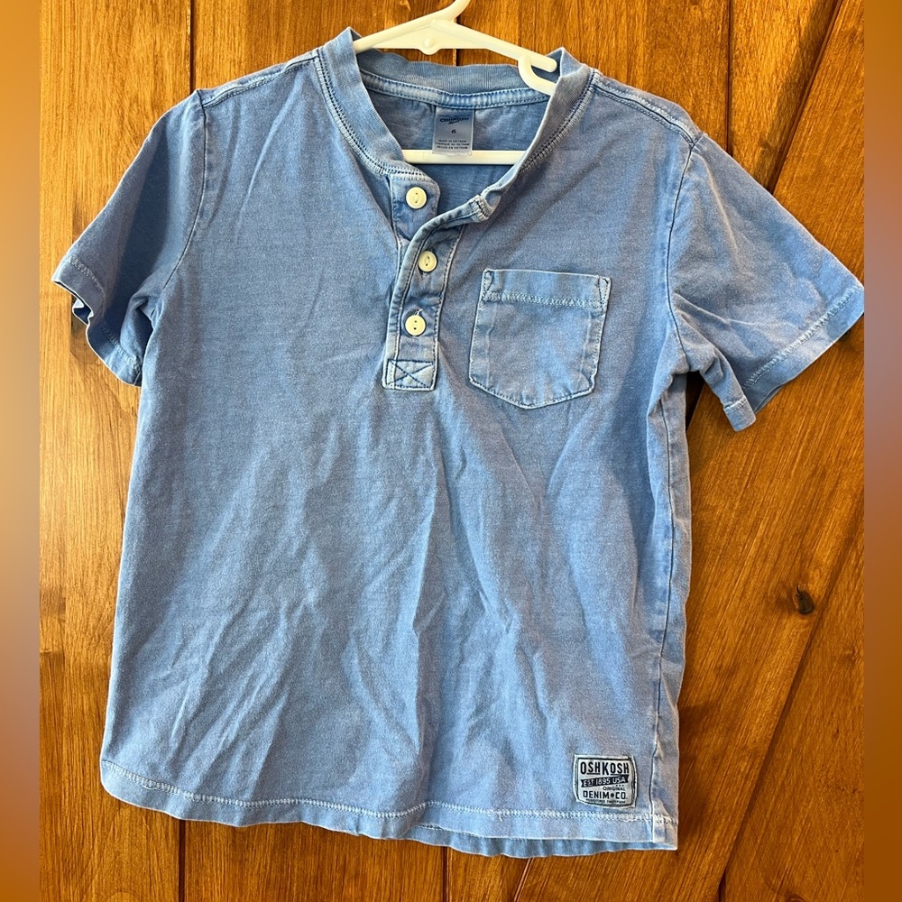 OshKosh B'gosh Blue Kids Henley Shirt